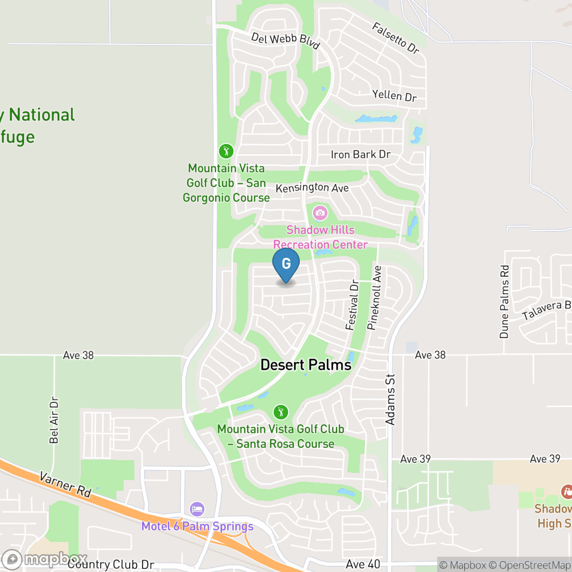 Map of Desert Willow Golf Resort