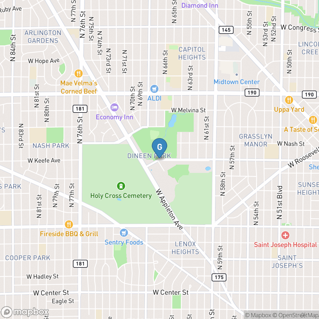 Map of Dineen Park Golf Course