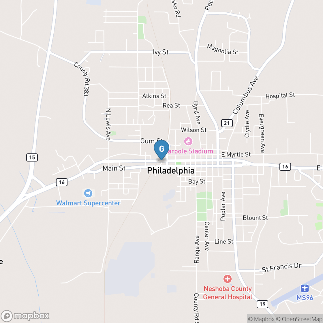 Map of Dancing Rabbit Golf Club