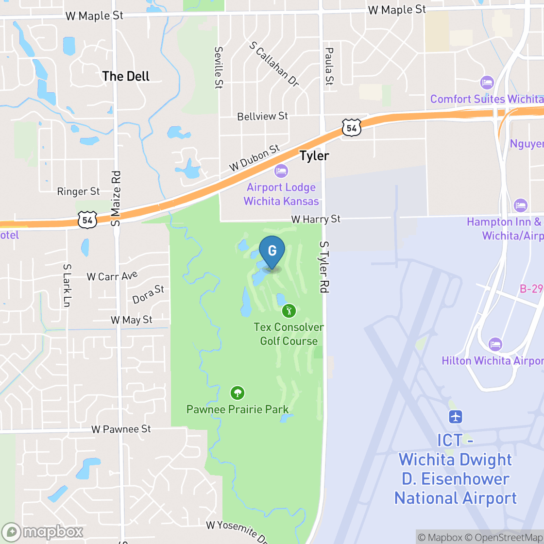 Map of Pawnee Prairie Golf Course