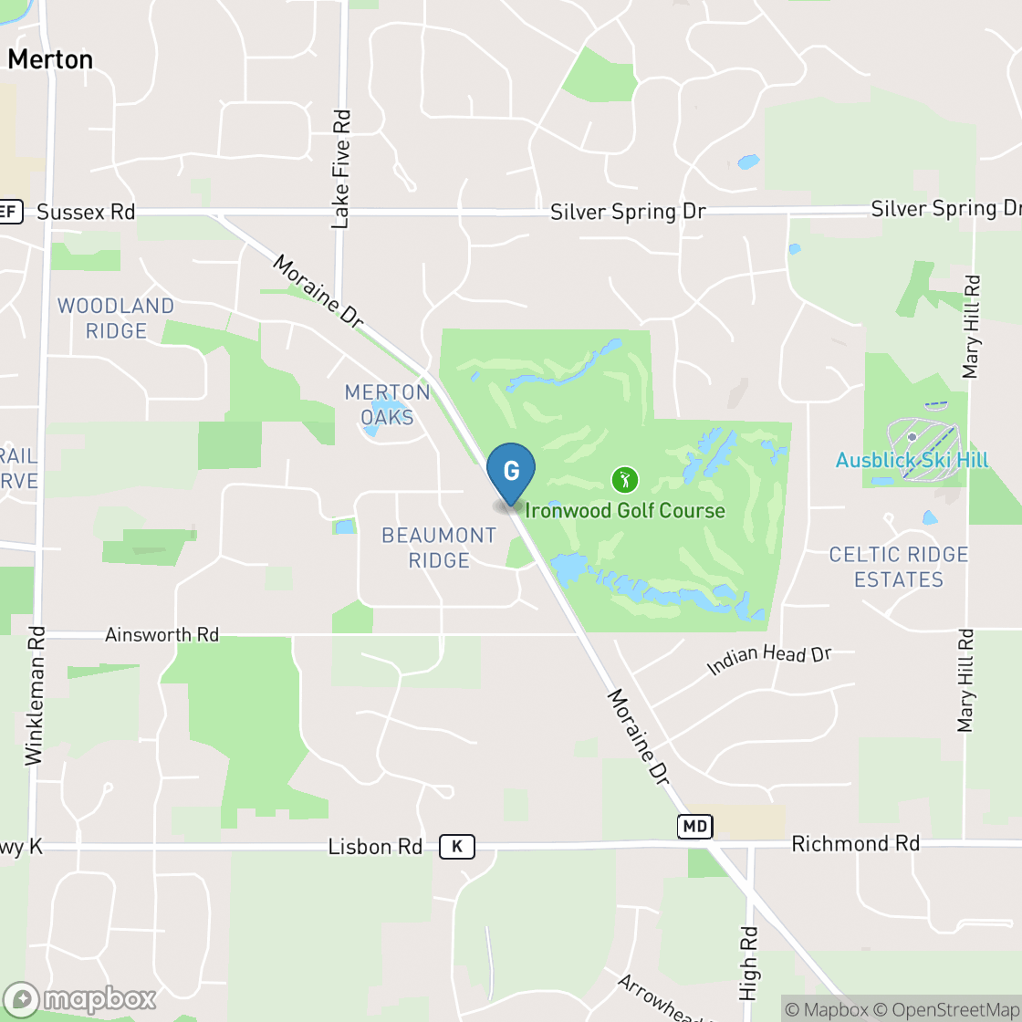 Map of Ironwood Golf Course