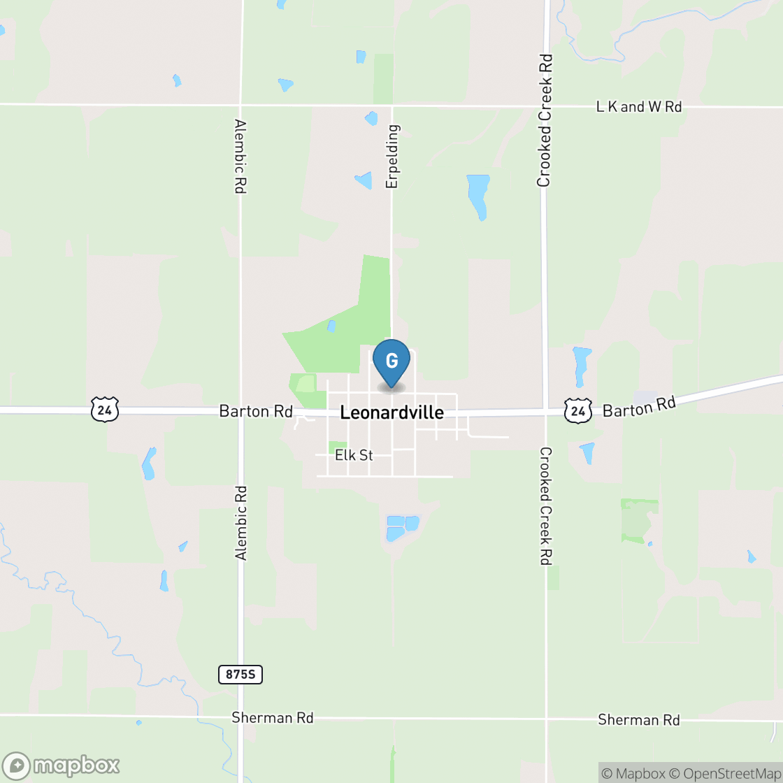 Map of Leonardville Golf Course