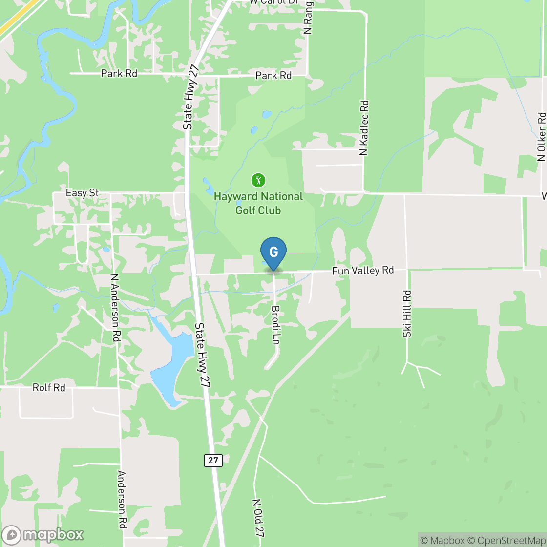 Map of Hayward National Golf Club