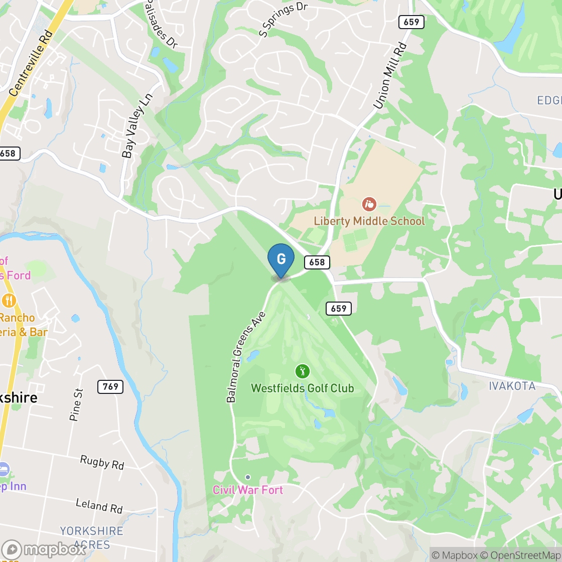 Map of Westfields Golf Club