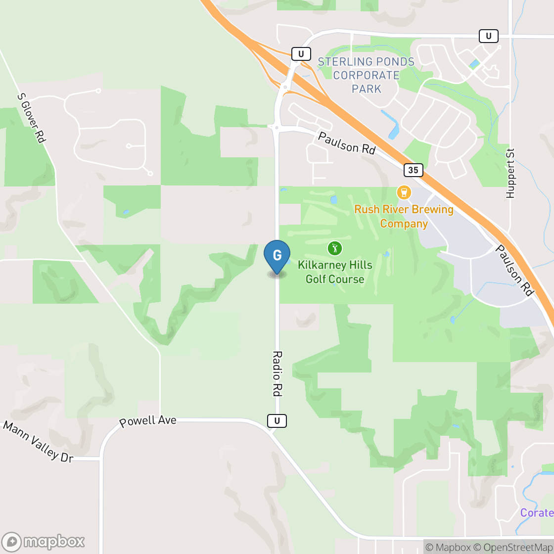 Map of Kilkarney Hills Golf Course