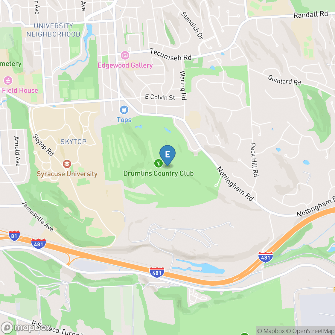 Map of Drumlins Country Club: East Course