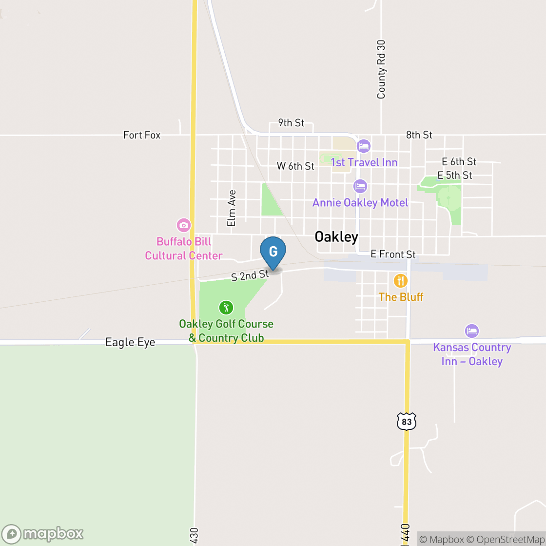 Map of Oakley Country Club