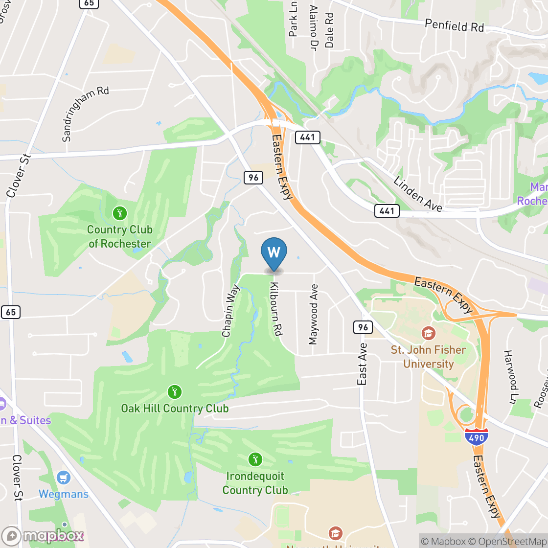 Map of Oak Hill Country Club: West Course