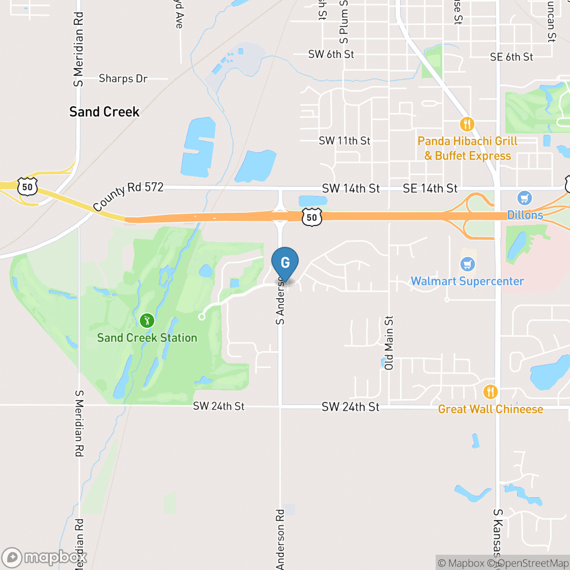 Map of Sand Creek Station Golf Course