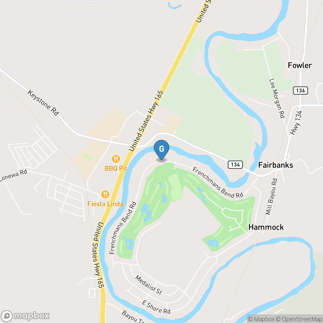 Map of Frenchman's Bend Golf & Country Club