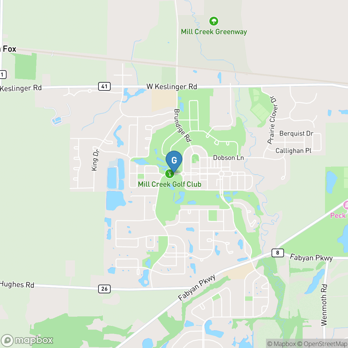 Map of Mill Creek Golf Club
