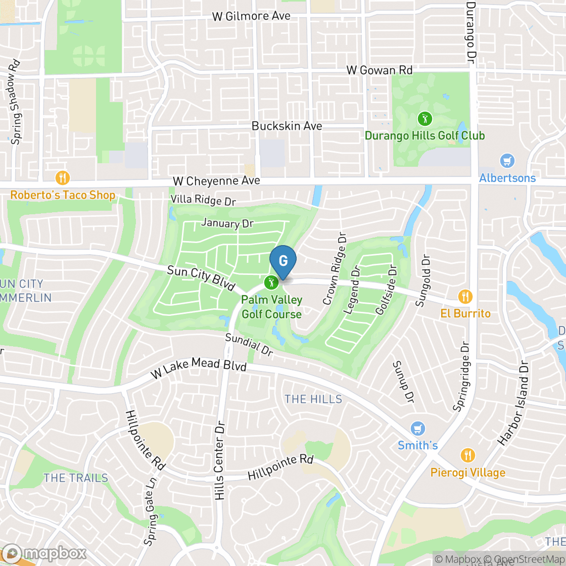 Map of Palm Valley Golf Club - Sun City Summerlin