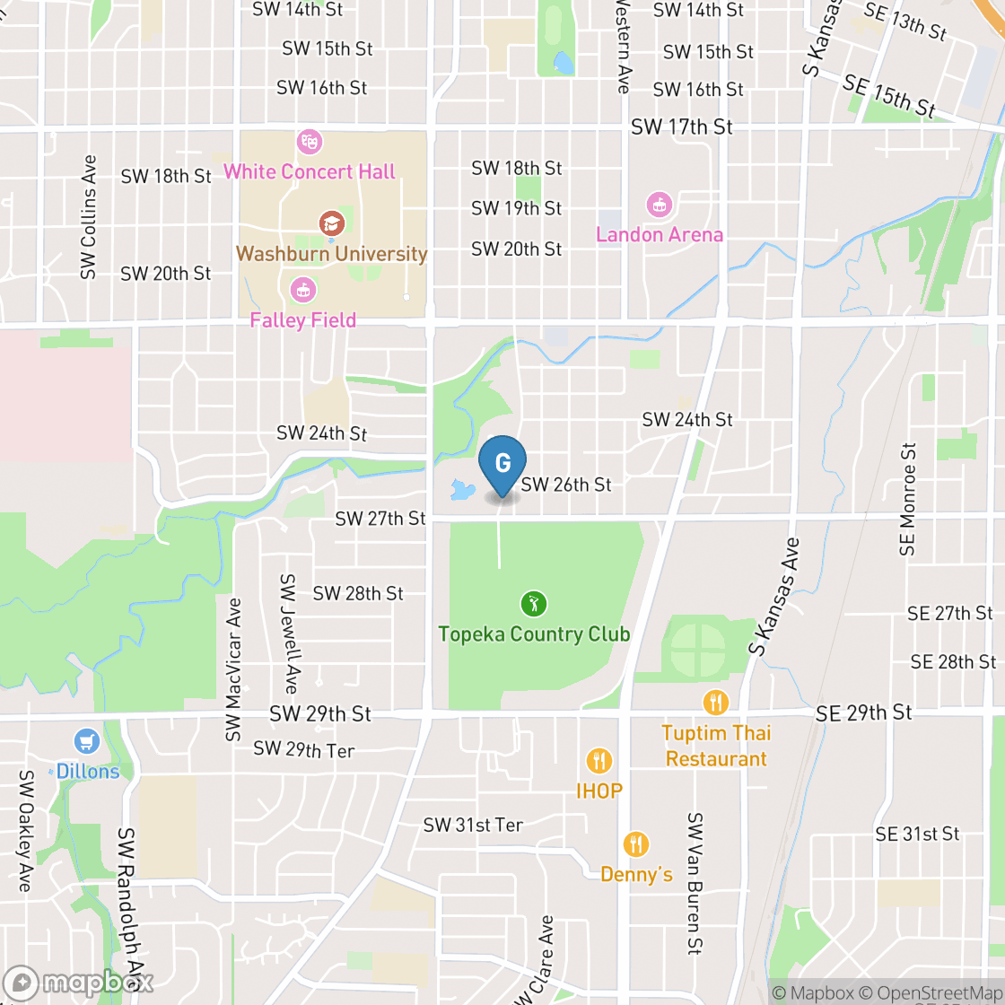 Map of Topeka Country Club