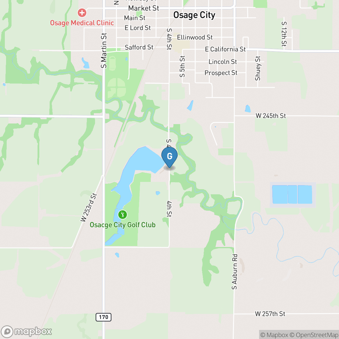 Map of Osage City Country Club