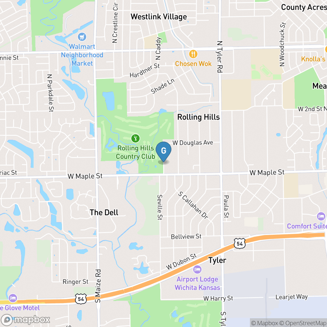 Map of Rolling Hills Country Club