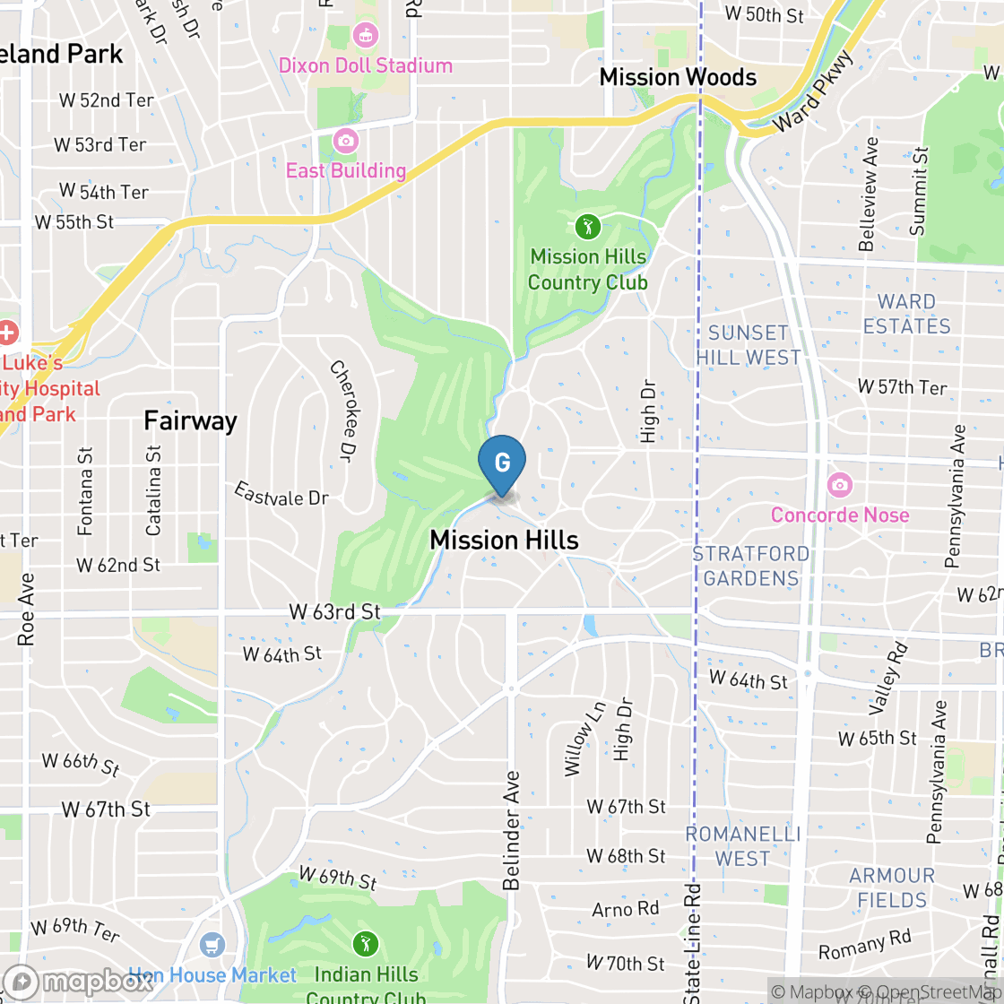 Map of Kansas City Country Club