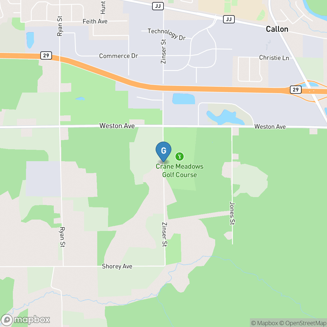 Map of Crane Meadow Golf Course