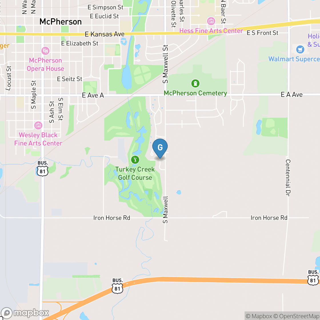 Map of Turkey Creek Golf Course