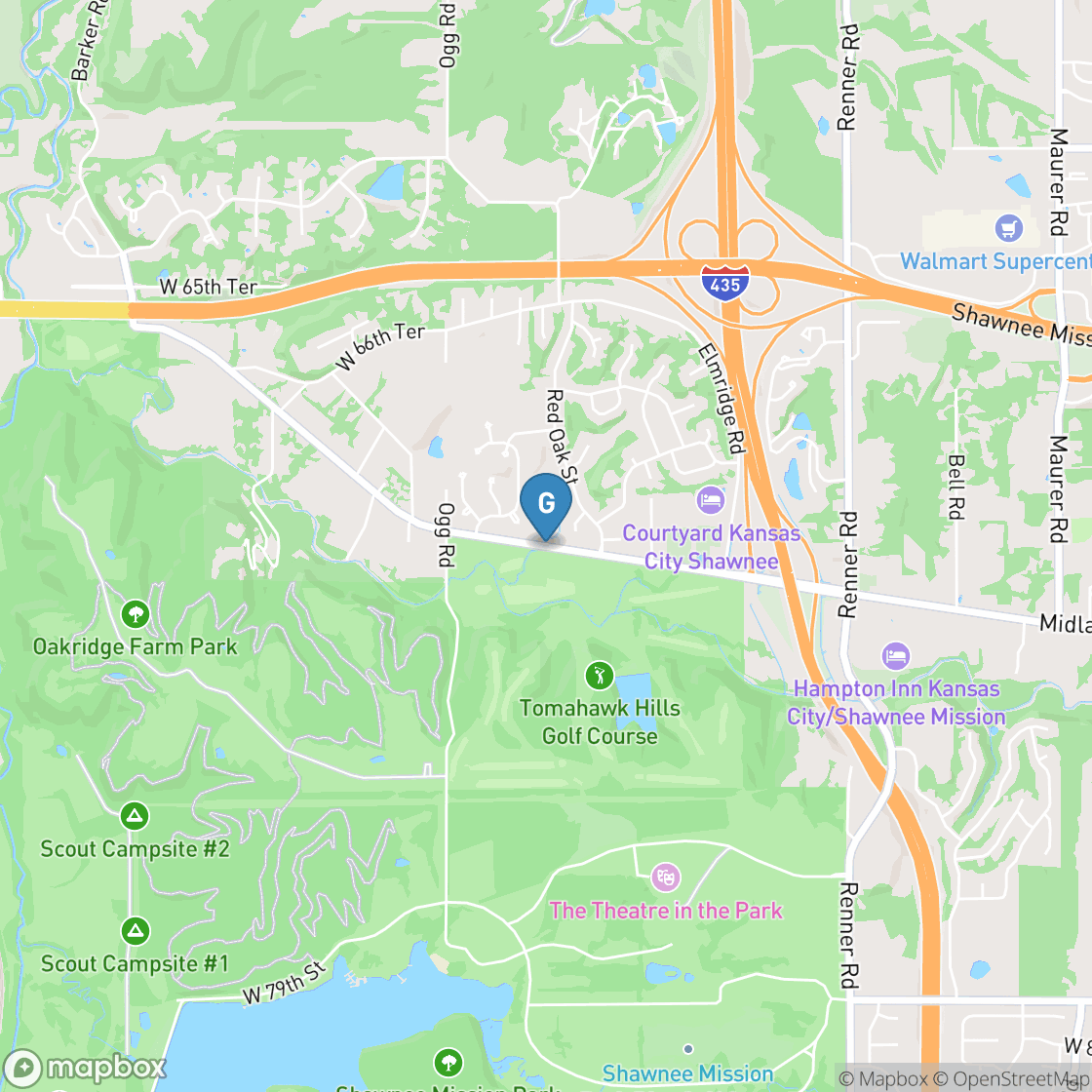 Map of Tomahawk Hills Golf Course