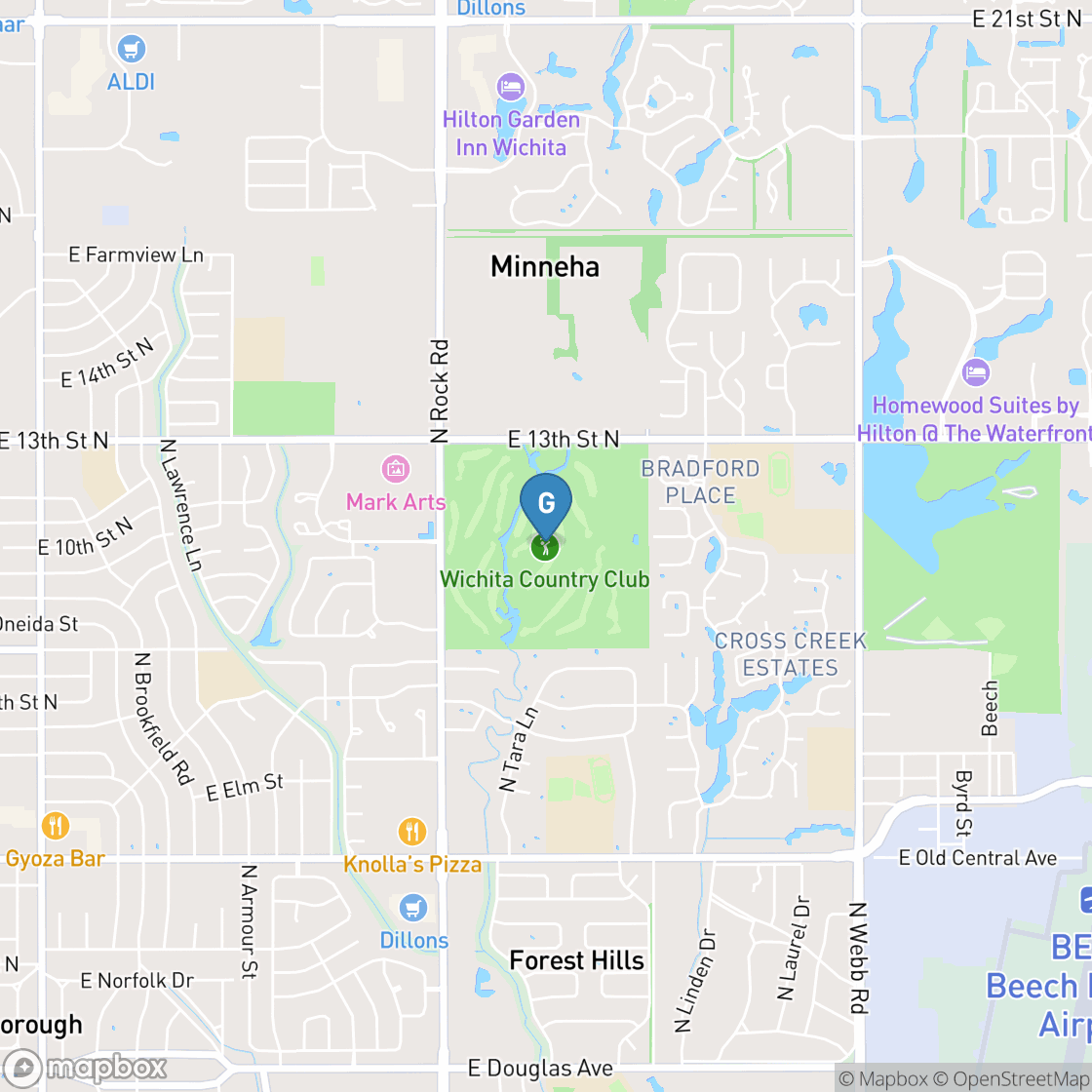 Map of Wichita Country Club