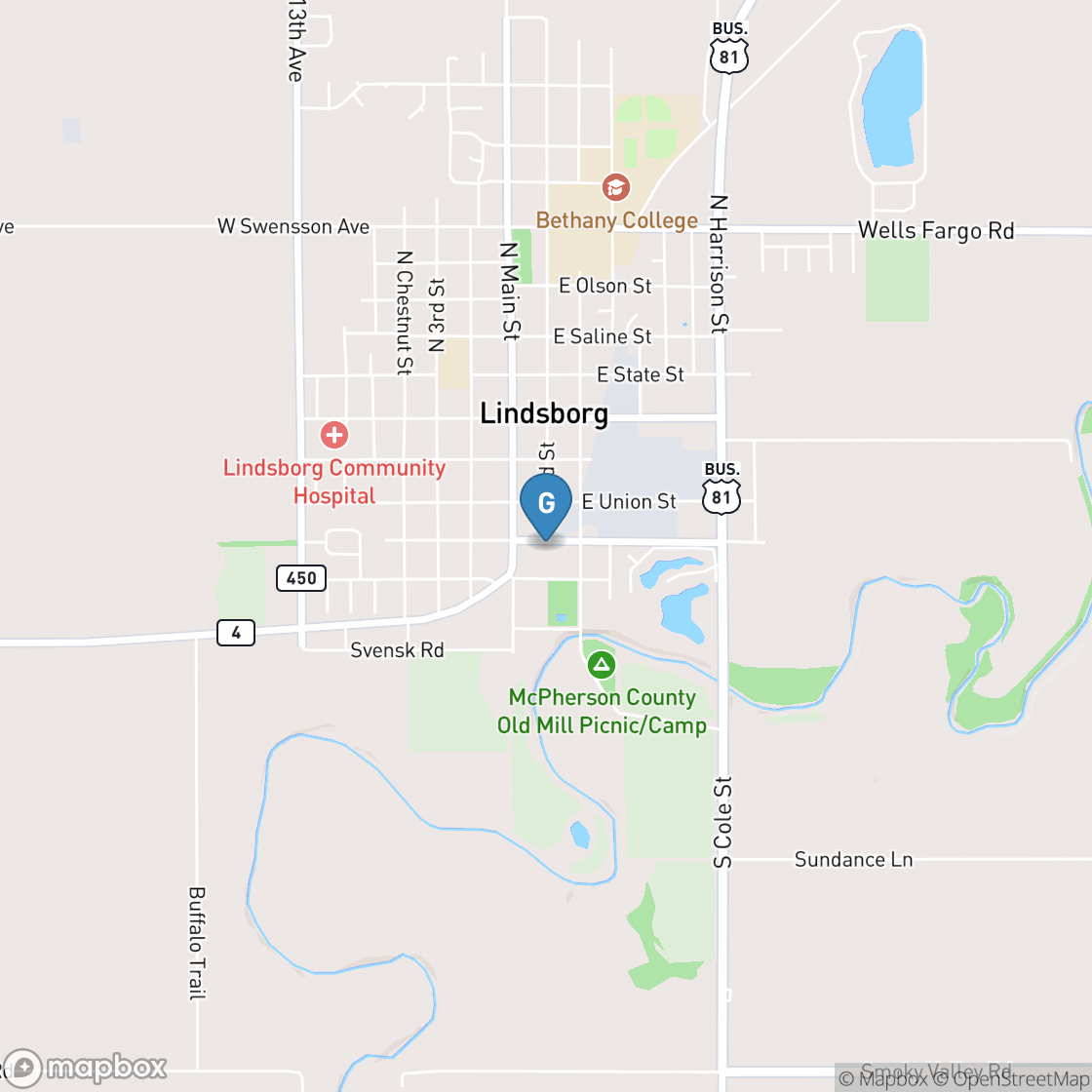 Map of Lindsborg Golf Course